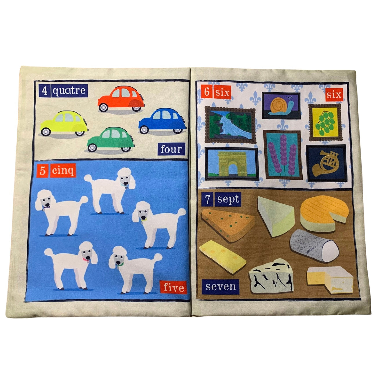 Nursery Times Crinkly Newspaper - Count to 10 in French