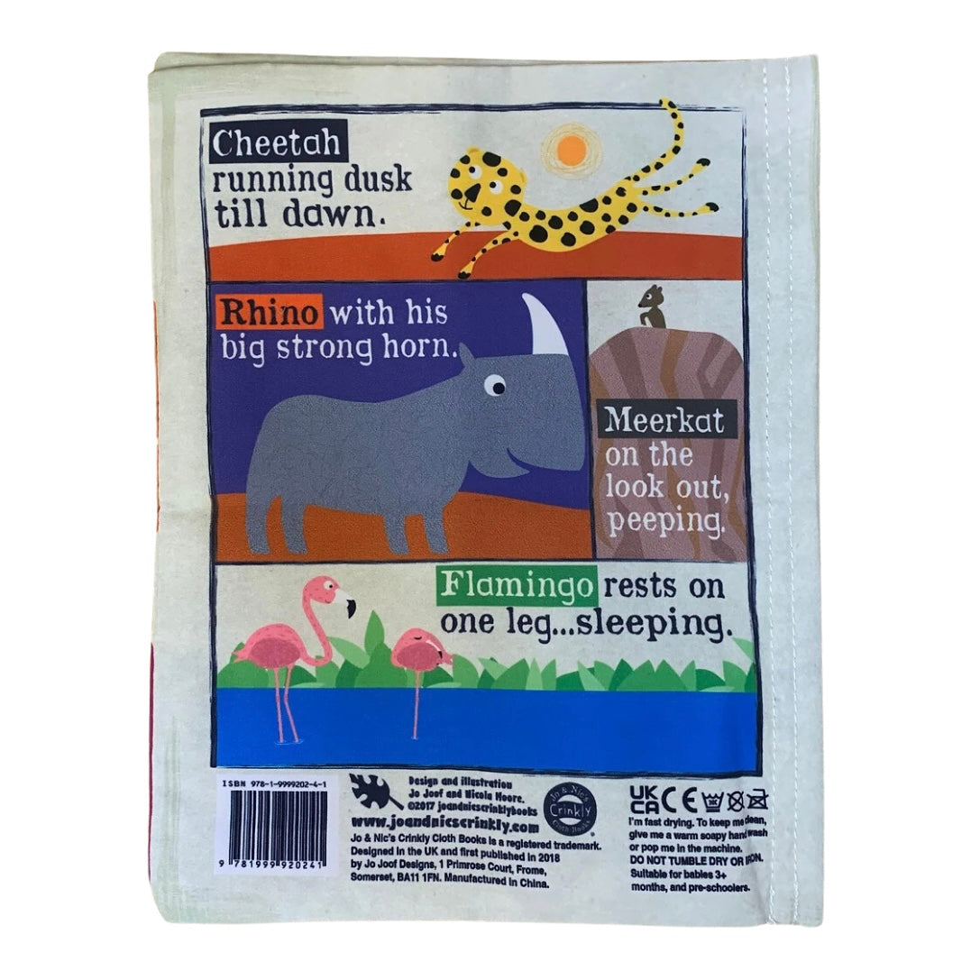 Nursery Times Crinkly Newspaper - Safari Animals