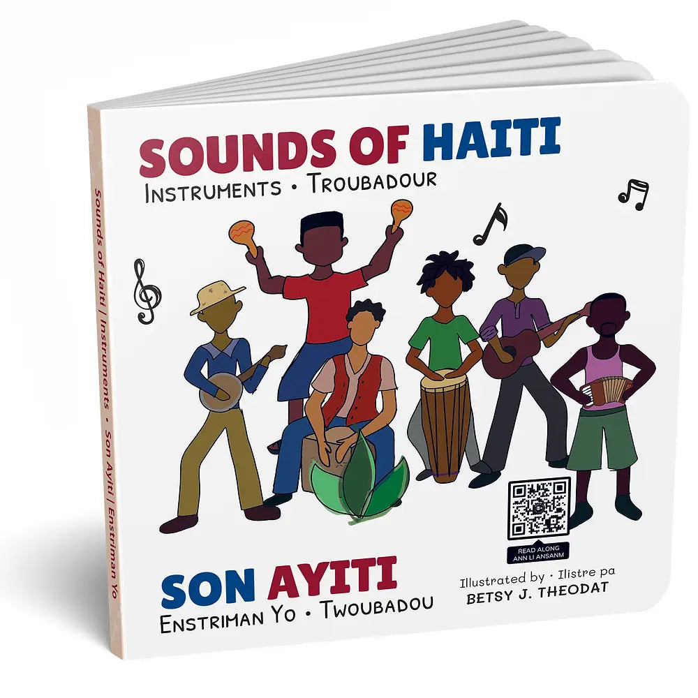 2 in 1 - Sounds of Haiti - Instruments - Bilingual Board Book (Haitian Creole)