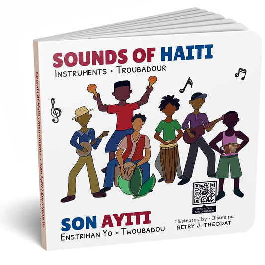 2 in 1 - Sounds of Haiti - Instruments - Bilingual Board Book (Haitian Creole)
