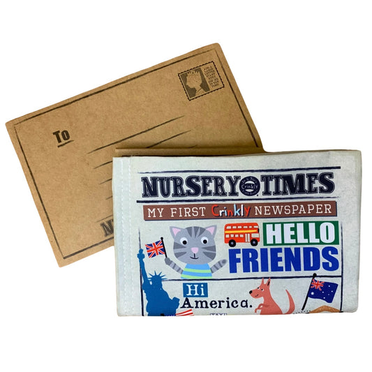 Nursery Times Crinkly Newspaper - Hello Friends