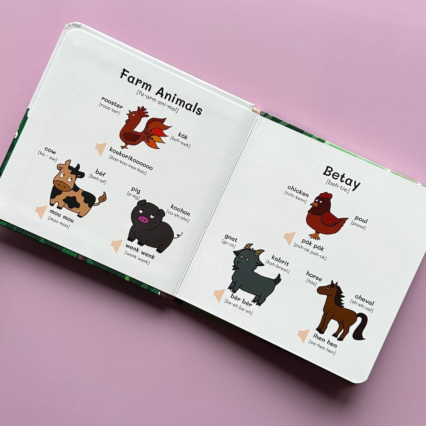 Sounds of Haiti - Animals - Bilingual Board Book (Haitian Creole)