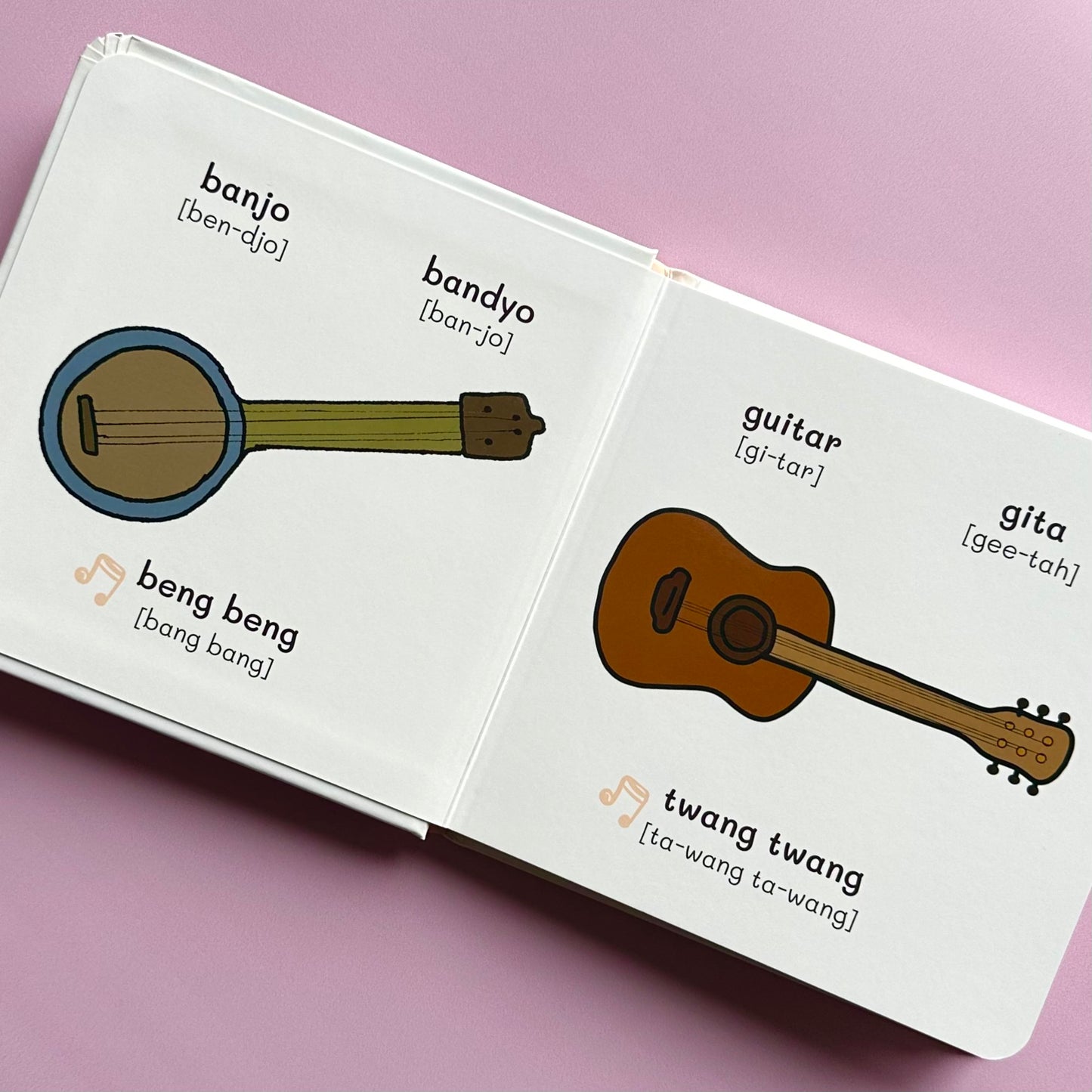 2 in 1 - Sounds of Haiti - Instruments - Bilingual Board Book (Haitian Creole)