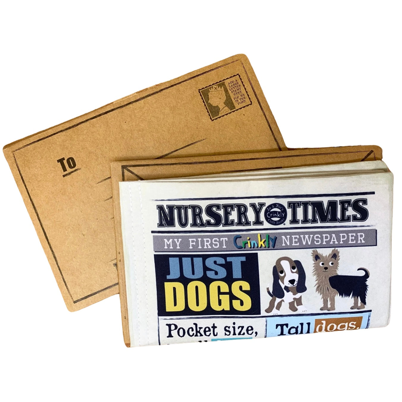 Nursery Times Crinkly Newspaper - Just Dogs