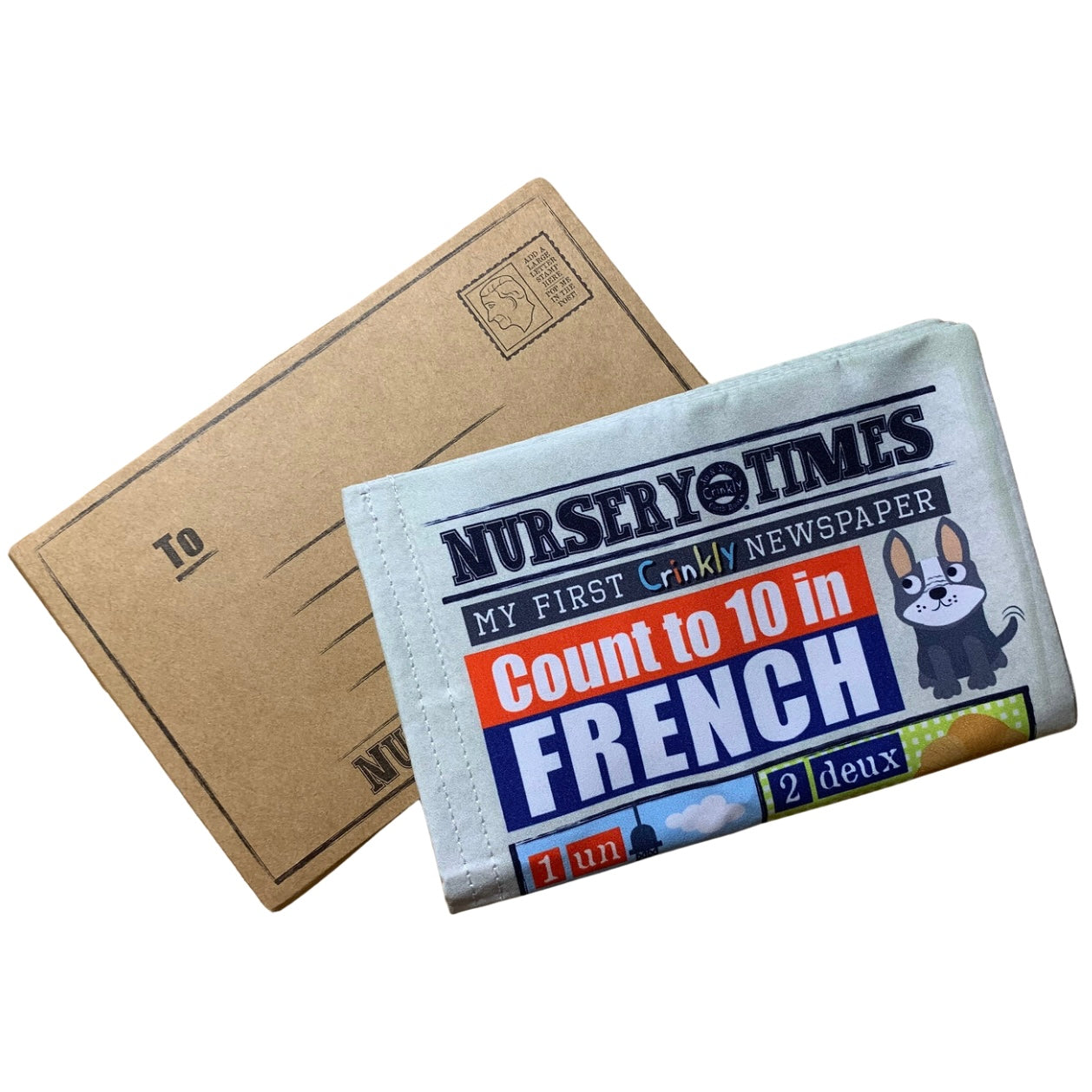 Nursery Times Crinkly Newspaper - Count to 10 in French