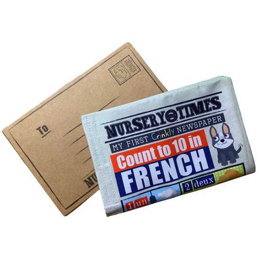 Nursery Times Crinkly Newspaper - Count to 10 in French