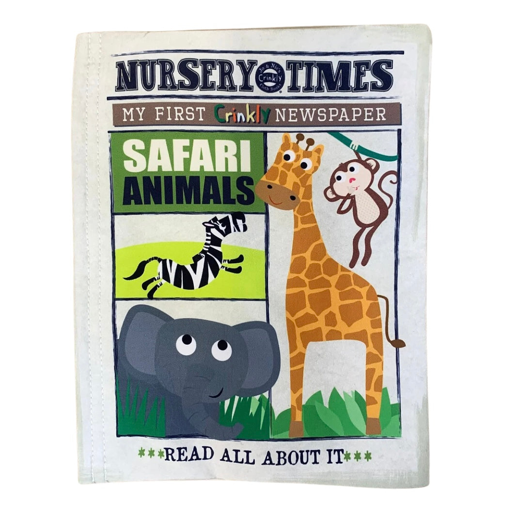 Nursery Times Crinkly Newspaper - Safari Animals